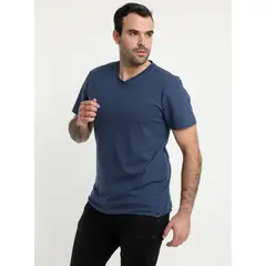 POTROS - Polera Cuello V Azul Marino