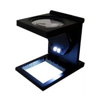 Lupa Cuenta Hilo Metalica Luz LED Profesional Lupa Geologica