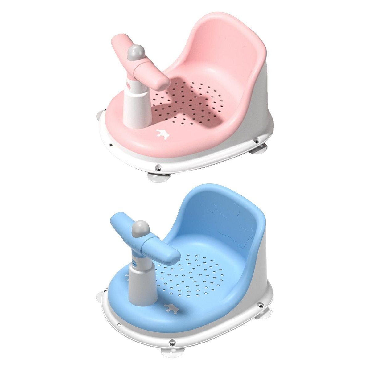 GENERICO - Silla De Ducha Para Bebes Asiento De Baño Niños Celeste