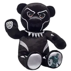 BUILD A BEAR - Peluche Oso Pantera Negra Marvel Build-A-Bear.-