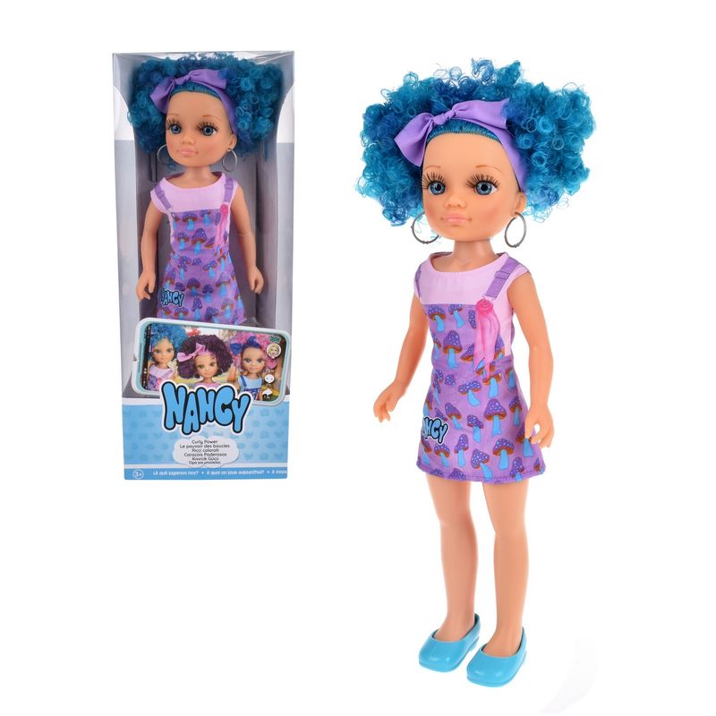 FAMOSA - Muñeca Nancy Rulos De 43 Cms - Azul