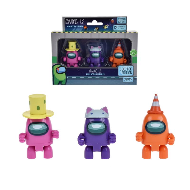 AMONG US - Pack De 3 Figuras Among Us De 5 Cm - Sombrero Gato