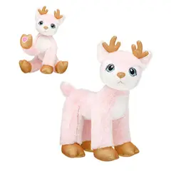 BUILD A BEAR - Peluche Reno Rosa/Rosado Merry Mission Build-A-Bear