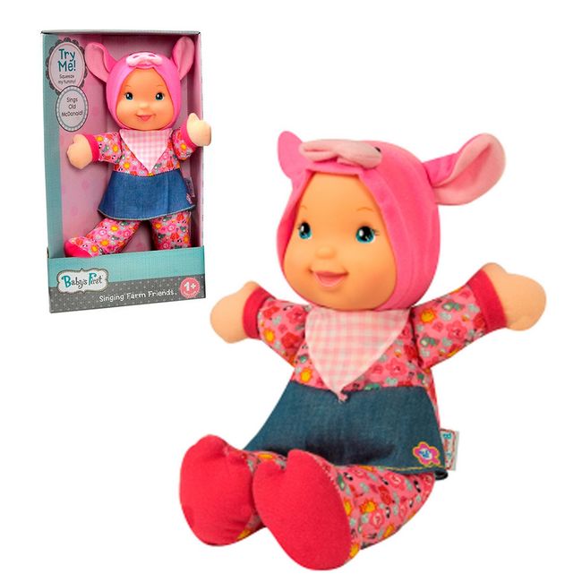 ANSALDO - Muñeca Baby’s First Amigos Animales 34 Cm - Cerdo