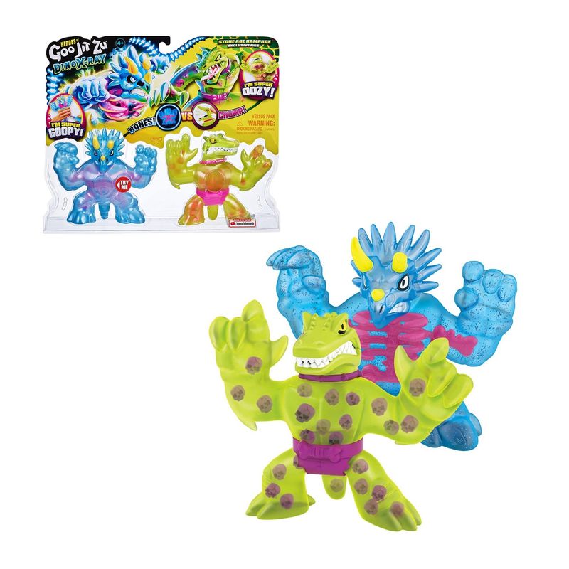 MARVEL - Heroes Of Goo Jit Zu Dino X-Ray Versus Pack - Tritops Shredz
