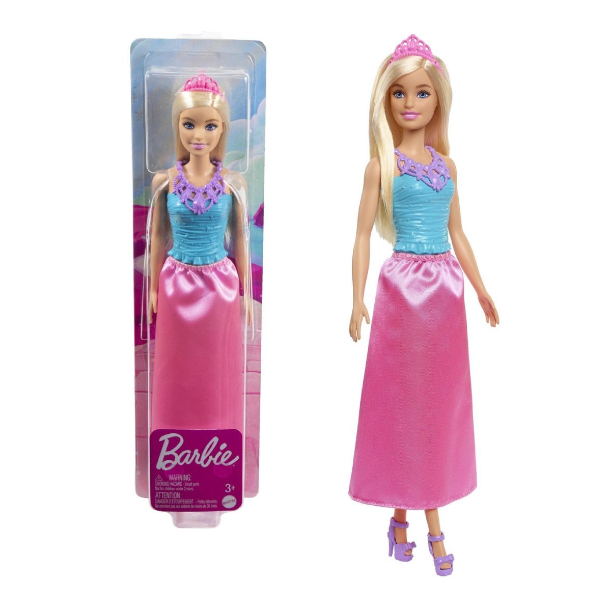 BARBIE - Muñeca Barbie princesa Dreamtopia vestido rosa