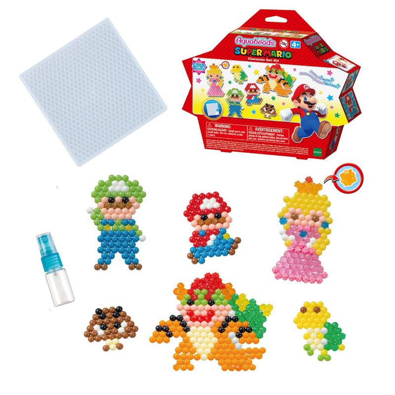 AQUABEADS - Set De Figuras Super Mario Con Cuentas En Forma De Estrella