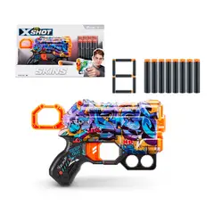 X-SHOT - Lanza Dardos Skins Con 8 Dardos - Spray Tag