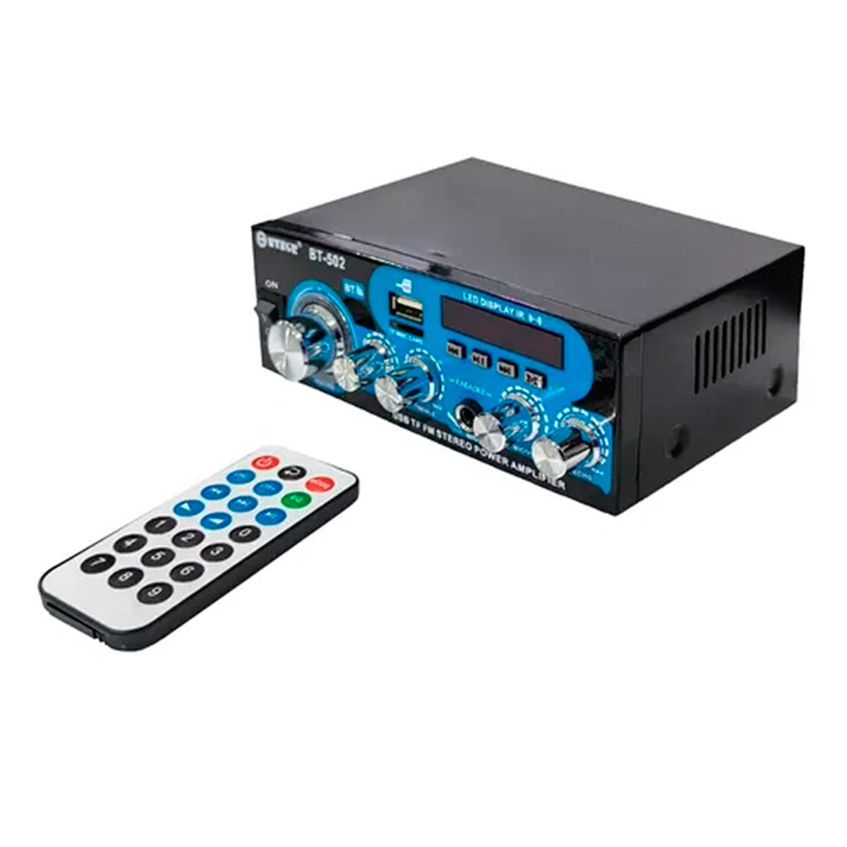 ESHOPANGIE - Amplificador Bluetooth 12v220v Usb Fm Sd Card Karaoke Mp3 BT-502