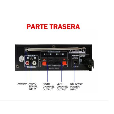 Imagen 2 del producto Amplificador Bluetooth 12v220v Usb Fm Sd Card Karaoke Mp3 BT-502