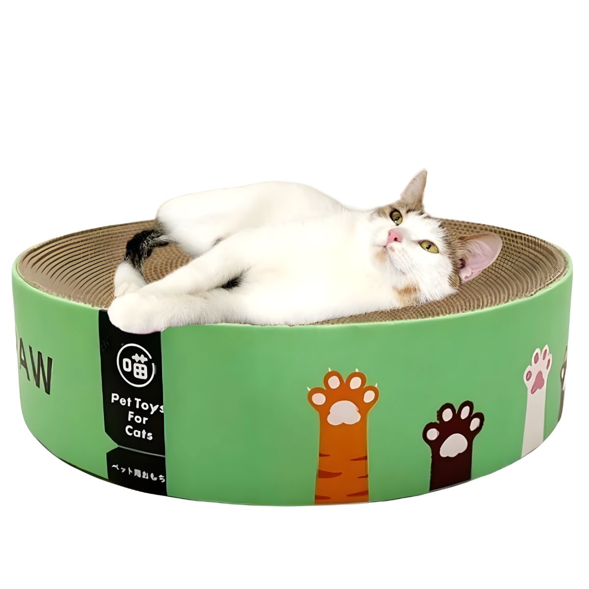 CRUSEC - Cama Rascadora Almohadilla Para Gatos Mascotas 41 CM Verde