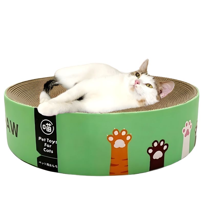 CRUSEC - Cama Rascadora Almohadilla Para Gatos Mascotas 41 CM Verde