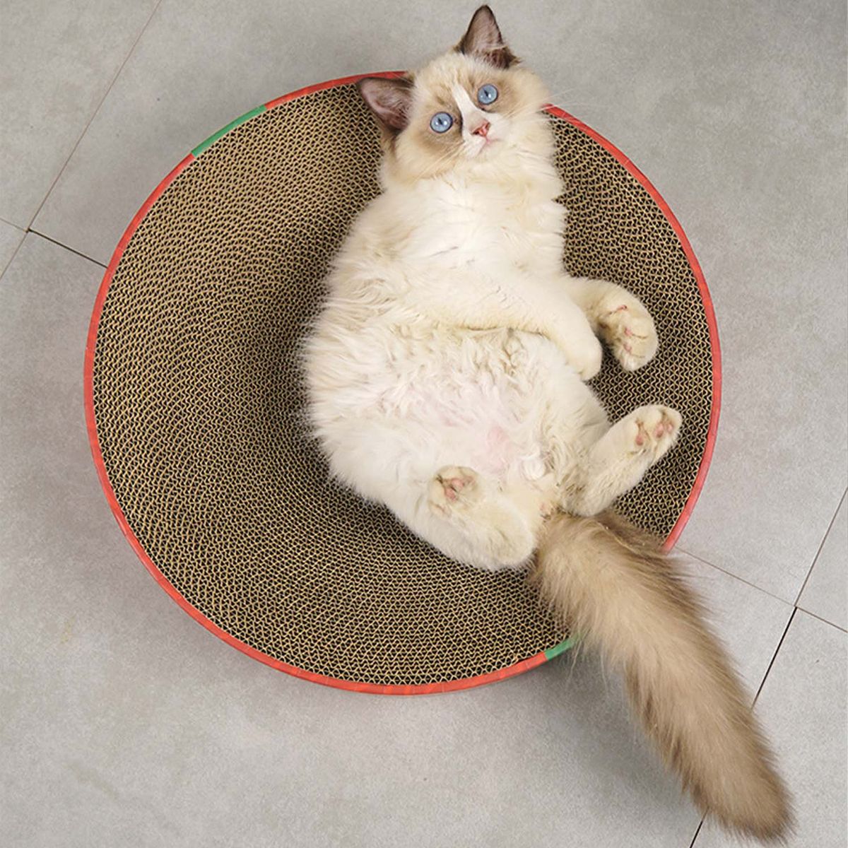 CRUSEC - Cama Rascadora Almohadilla Para Gatos Mascotas 41 CM Rosa