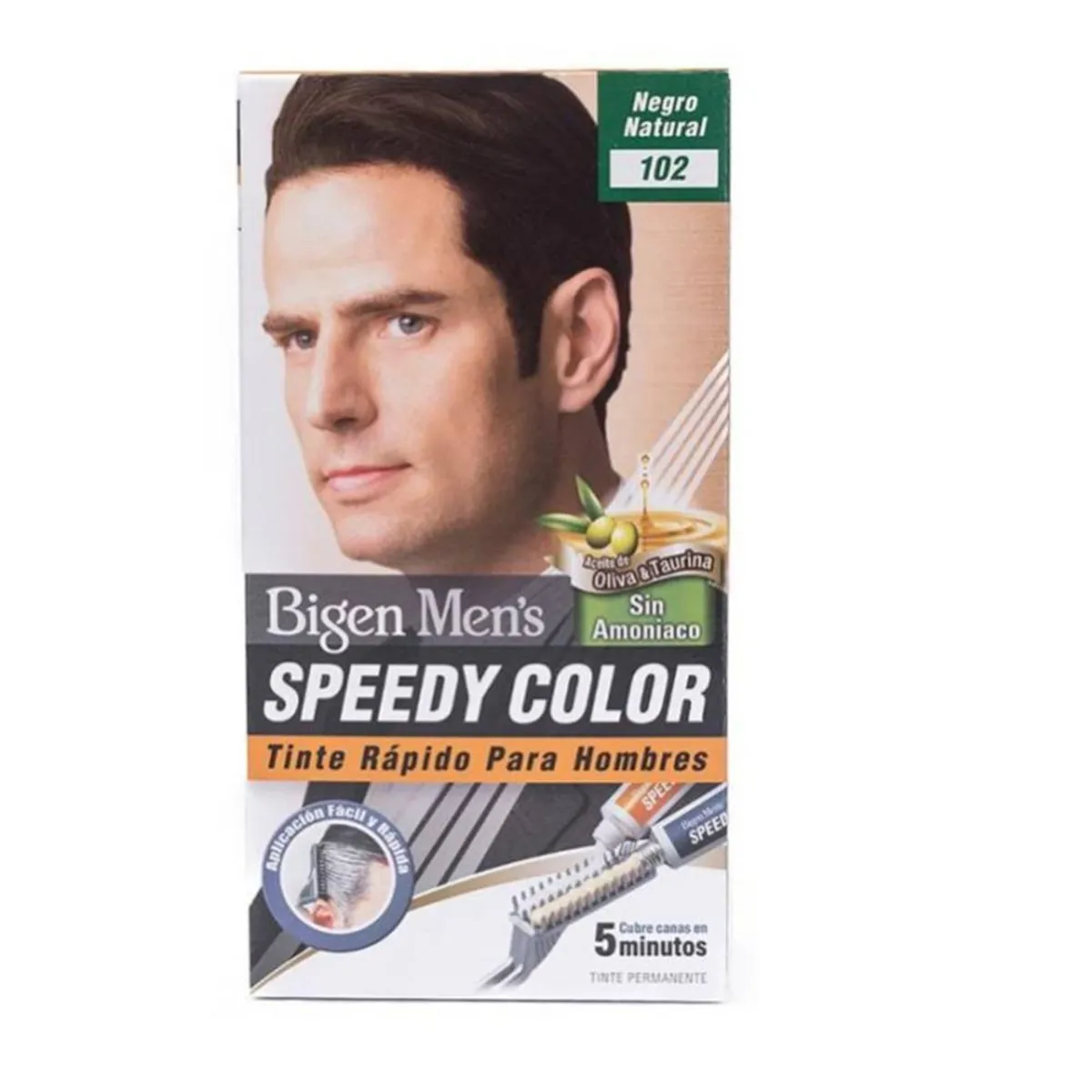 BIGEN - Tinte Rápido Para Hombre 102 Negro Natural Speedy Color
