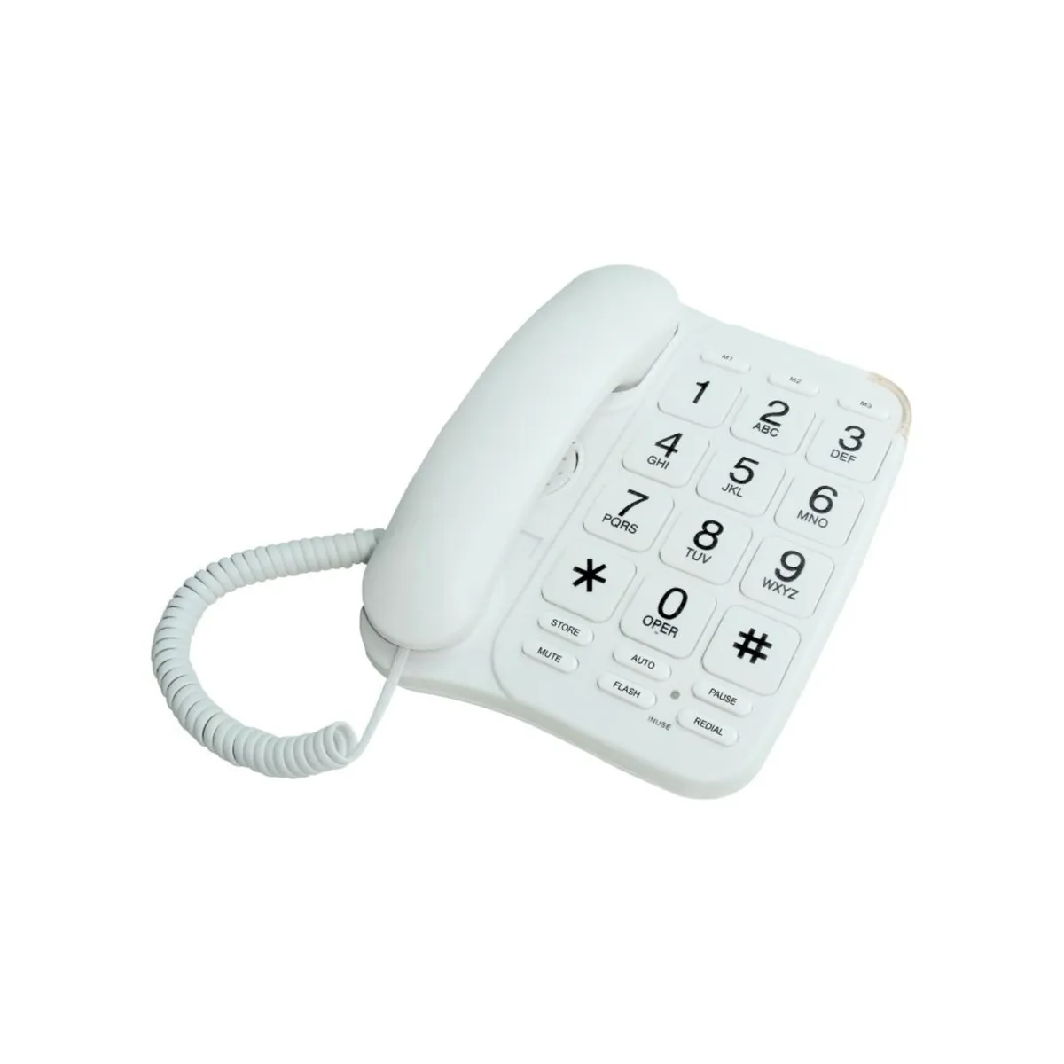 DBLUE - Teléfono Fijo Notificación Llamada Luminoso Blanco - SC