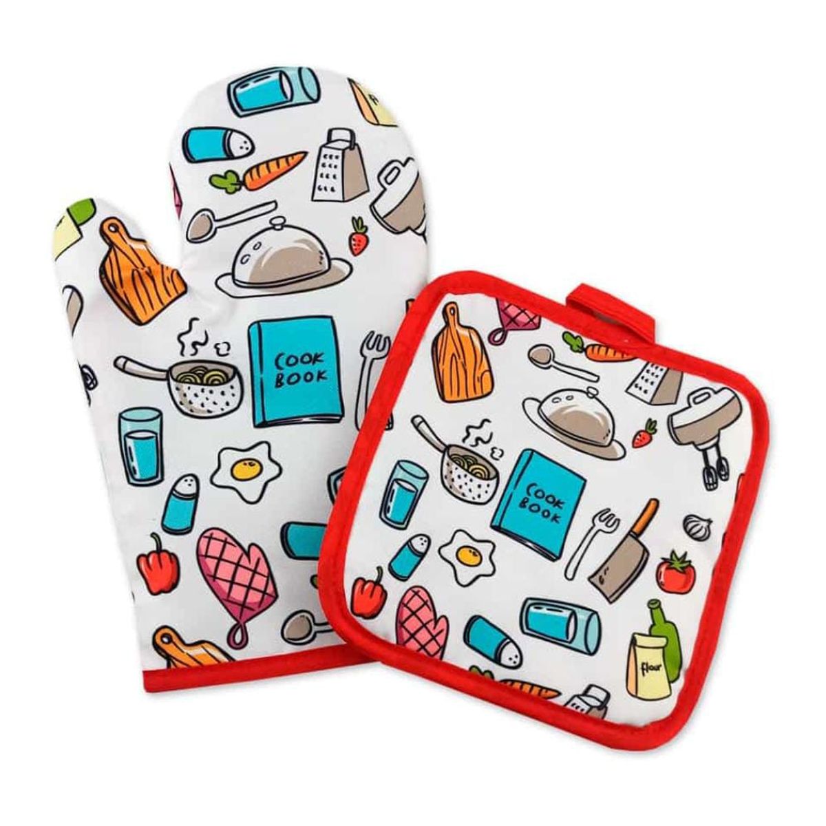 GENERICO - Set Guante Manopla Y Agarradera Cocina Premium