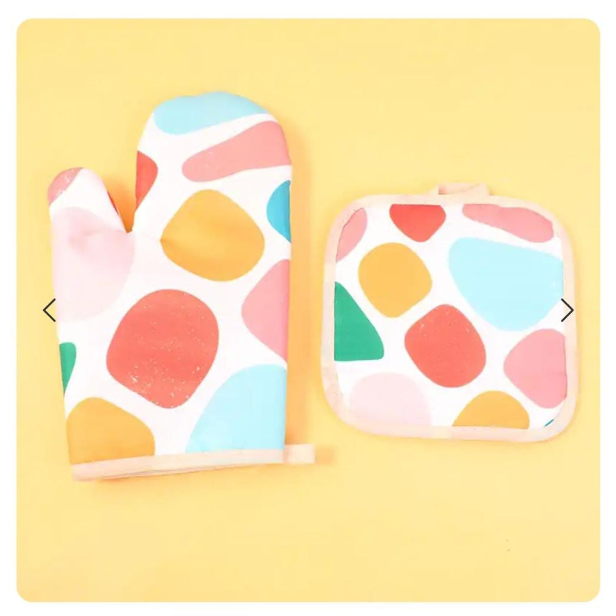 GENERICO - Set Guante Manopla Y Agarradera Cocina Premium