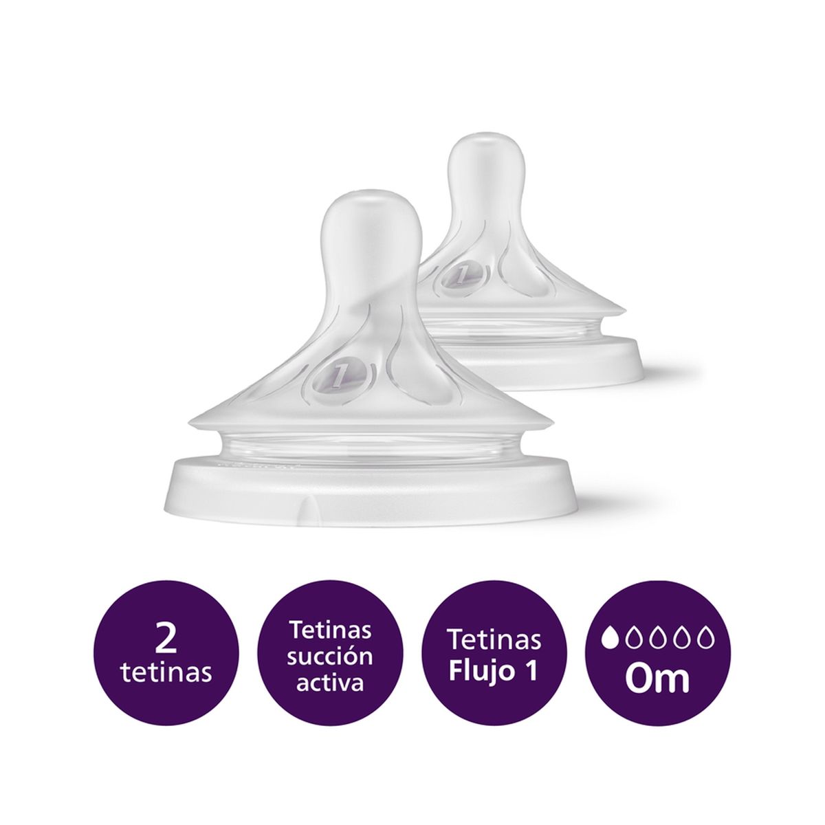 AVENT - Tetina Natural Avent SCY961/02 flujo recién nacidos 0m+