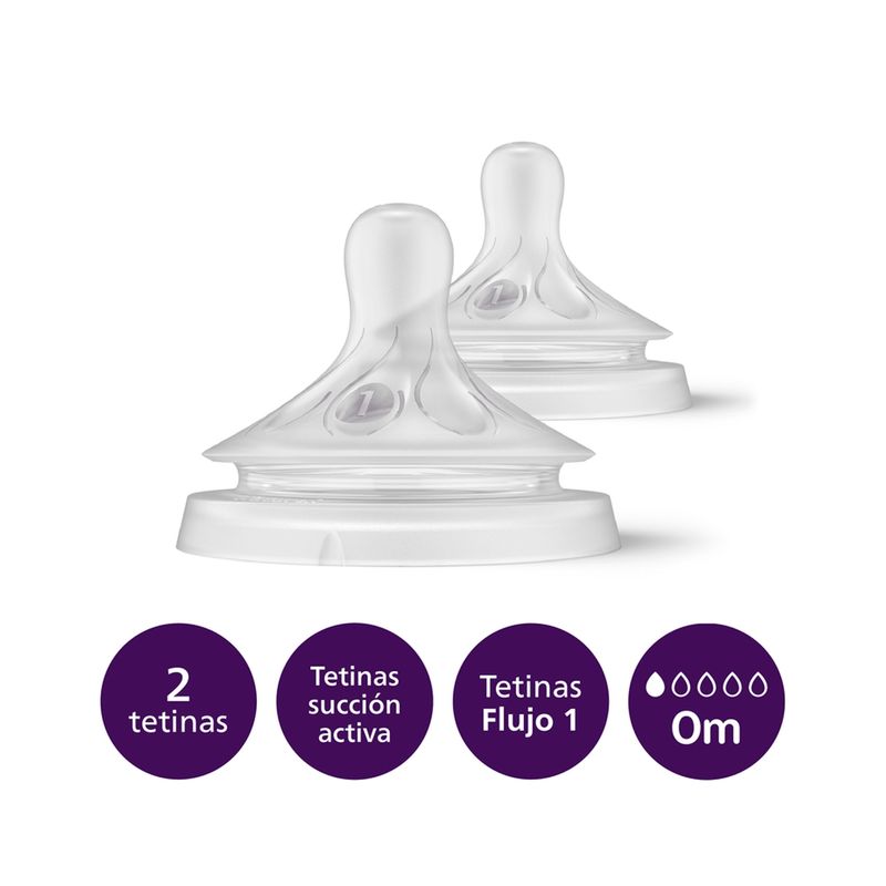 AVENT - Tetina Natural Avent SCY961/02 flujo recién nacidos 0m+