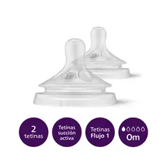 AVENT - Tetina Natural SCY961/02 flujo recién nacidos 0m+