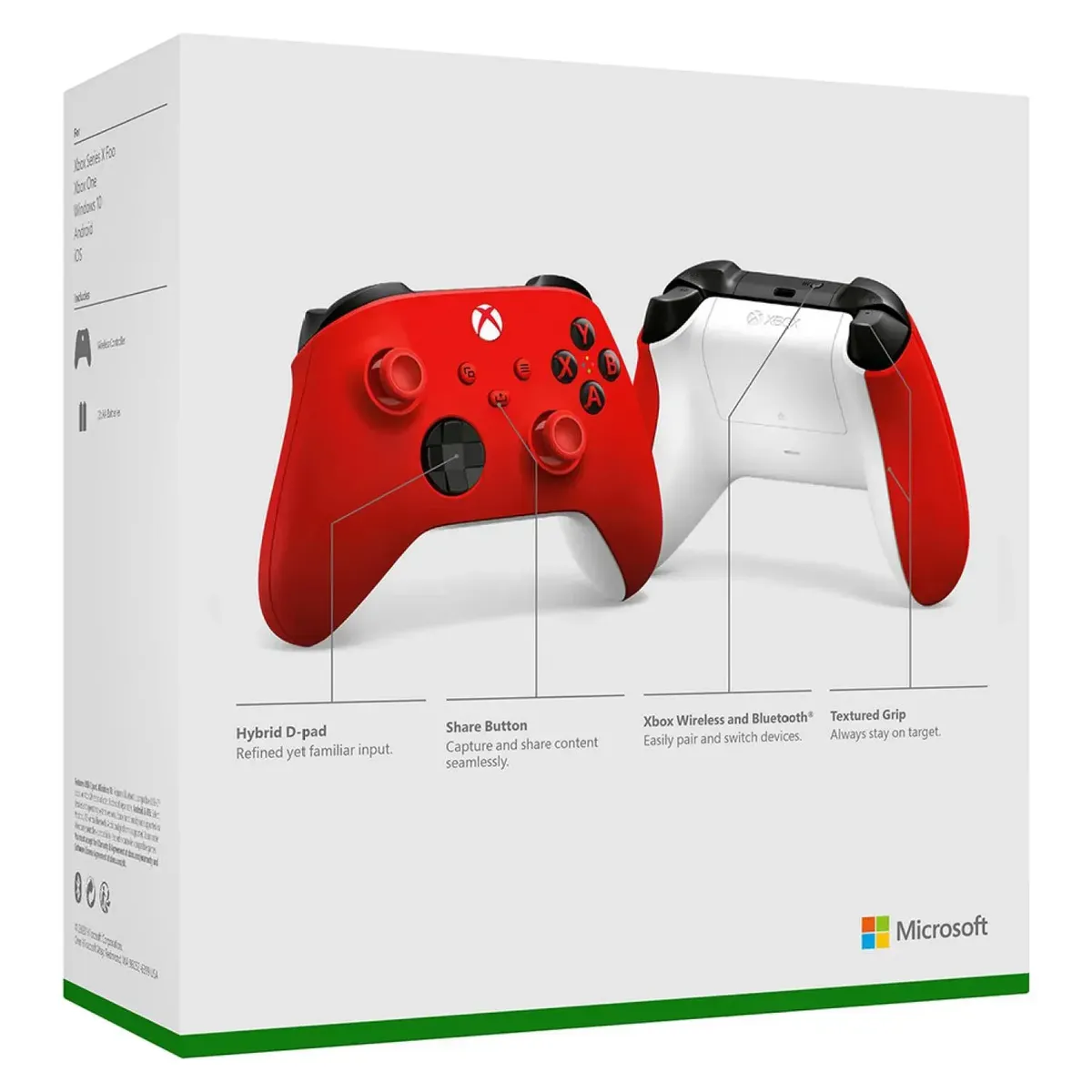 XBOX - Control Inalámbrico Xbox Rojo para Xbox Series X-S, Xbox One y PC