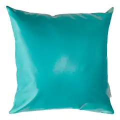 ELIZABETH PEPER - Cojin Decorativo EcoCuero Turquesa 45x45 Relleno