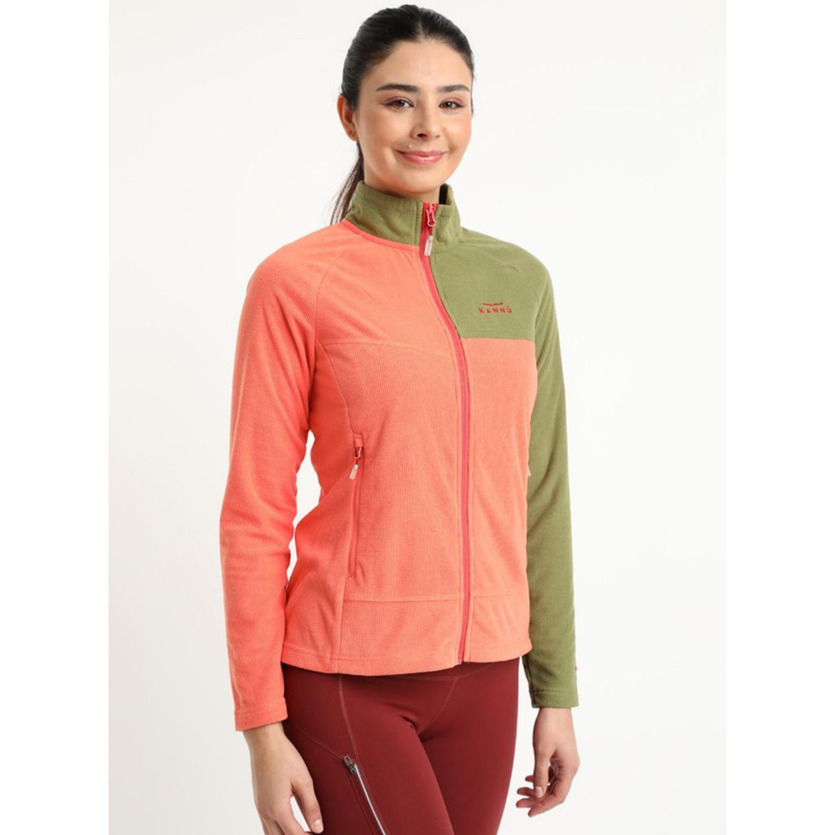 KANNU - Polar Cuadritos Corte Mujer Coral KANNU