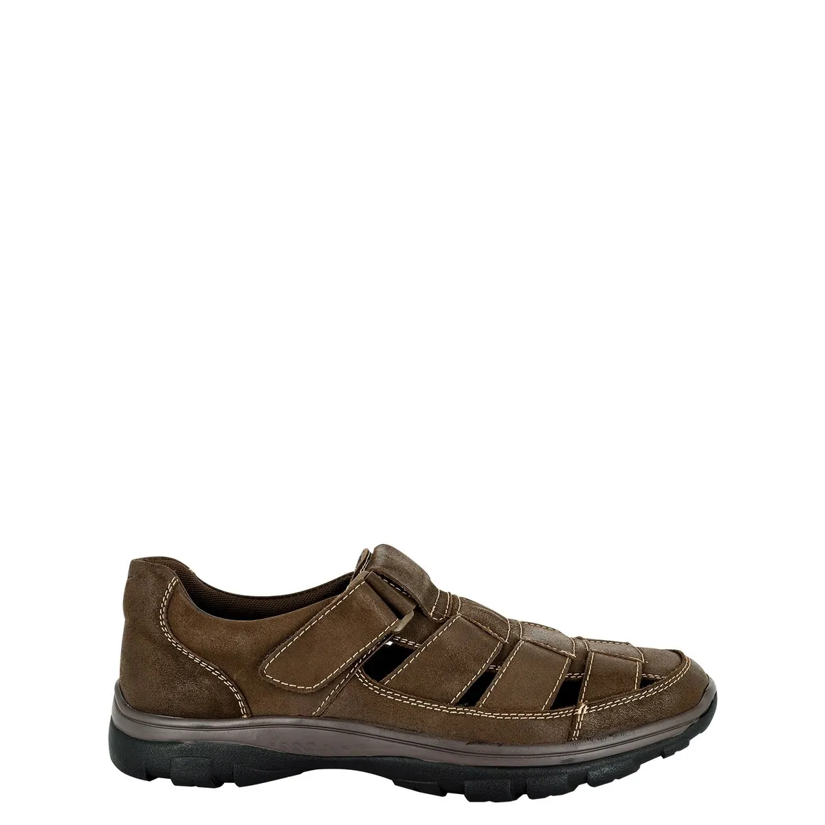 LONDON ADIXT - Sandalia de Cuero Hombre Café Sagra London Adixt