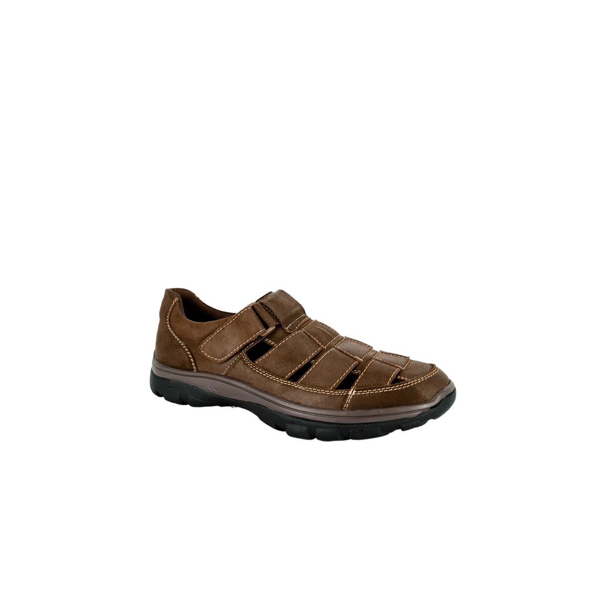 LONDON ADIXT - Sandalia de Cuero Hombre Café Sagra London Adixt