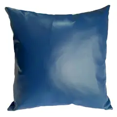 ELIZABETH PEPER - Cojin Decorativo EcoCuero Azul 60x60 Relleno