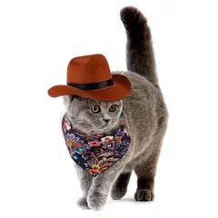 GENERICO - Sombrero Vaquero para Gatos