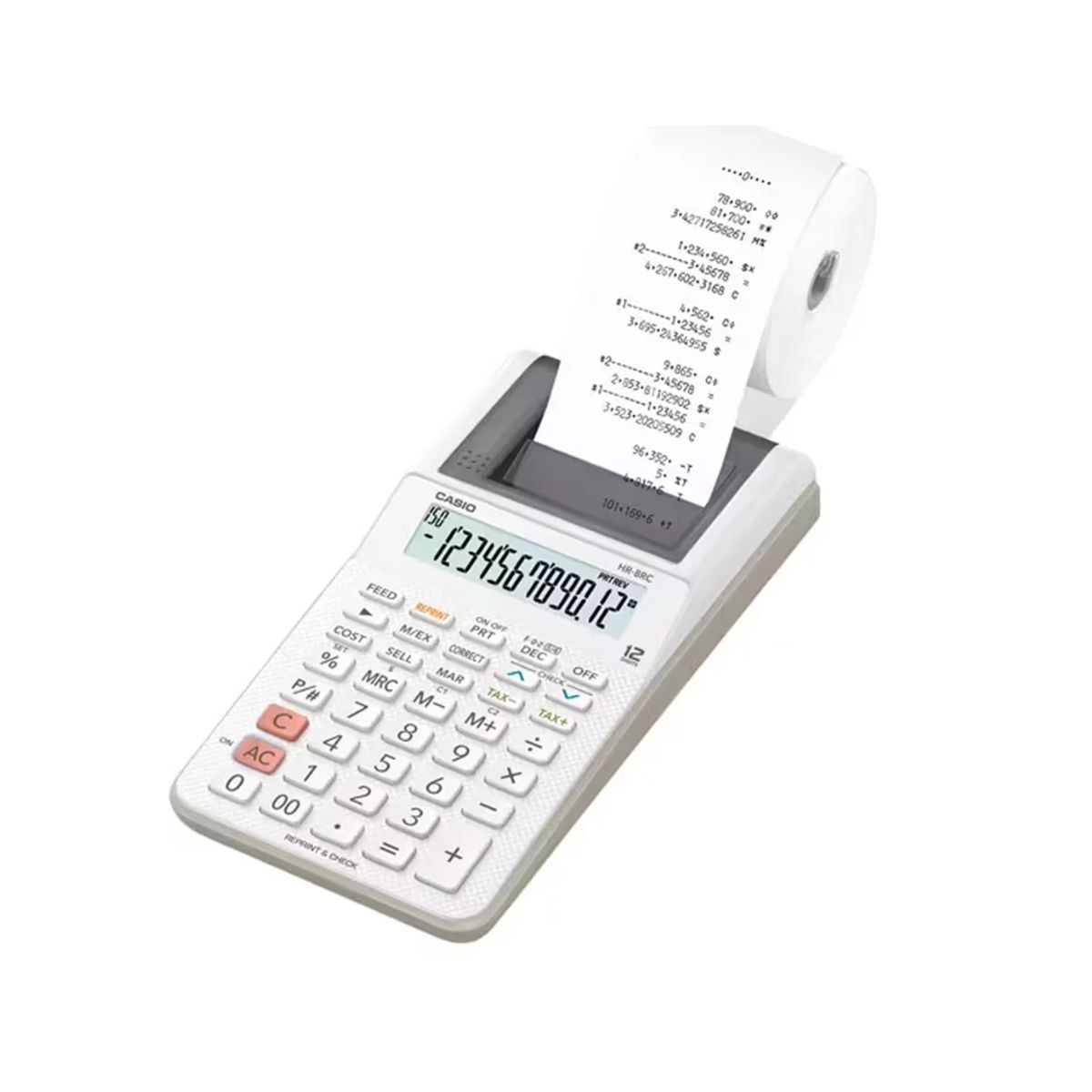 CASIO - Calculadora Impresora Casio Hr-8rc Blanco