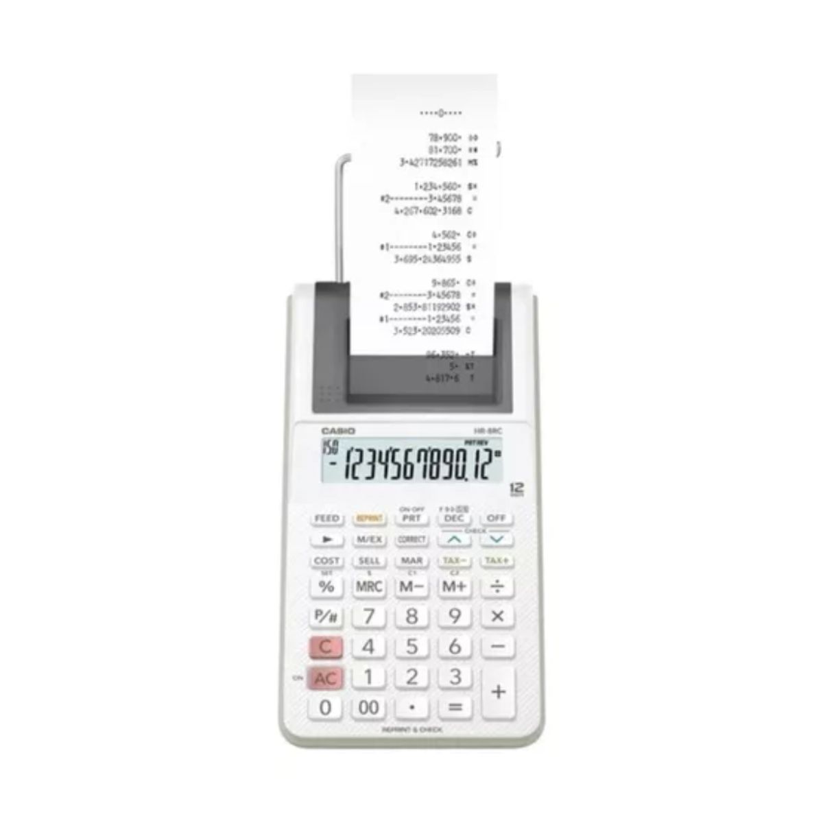 CASIO - Calculadora Impresora Casio Hr-8rc Blanco