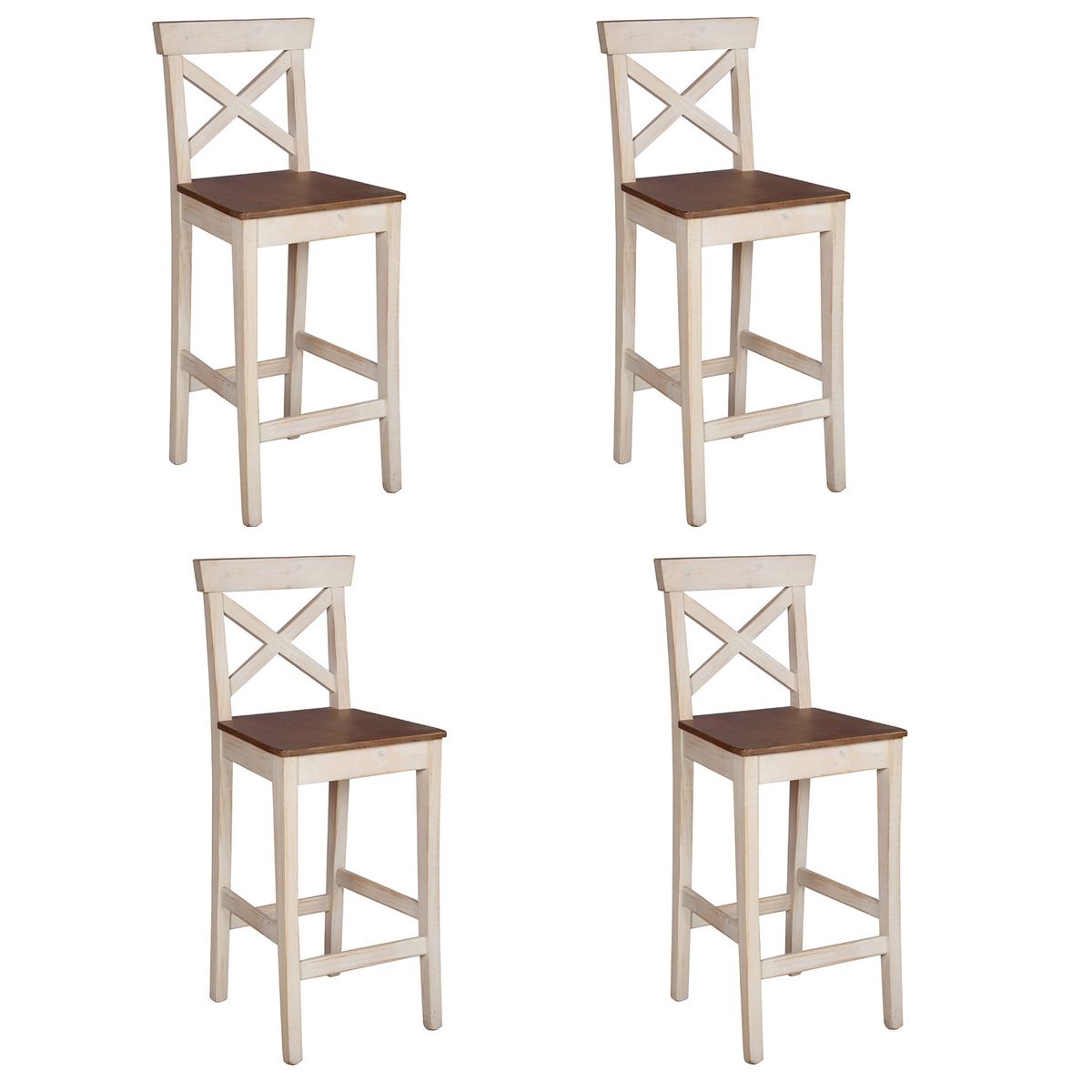 MUEBLES NATIVA - Combo 4 Taburetes X vintage 43x40x110