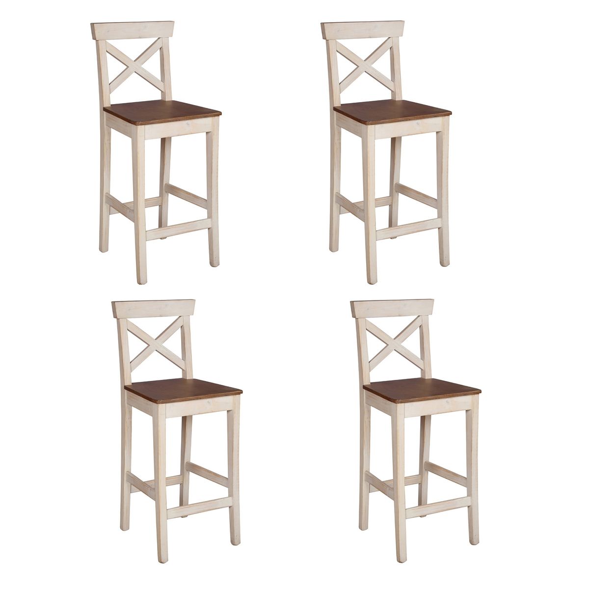 MUEBLES NATIVA - Combo 4 Taburetes X vintage 43x40x110