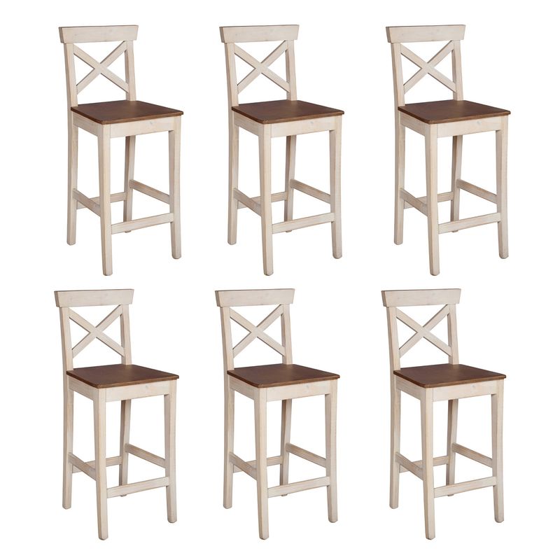 MUEBLES NATIVA - Combo 6 Taburetes X vintage 43x40x110