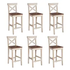 MUEBLES NATIVA - Combo 6 Taburetes X vintage 43x40x110