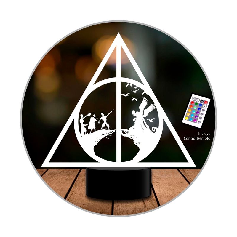 GENERICO - Lámpara 3D leyenda Reliquias de la muerte Harry Potter