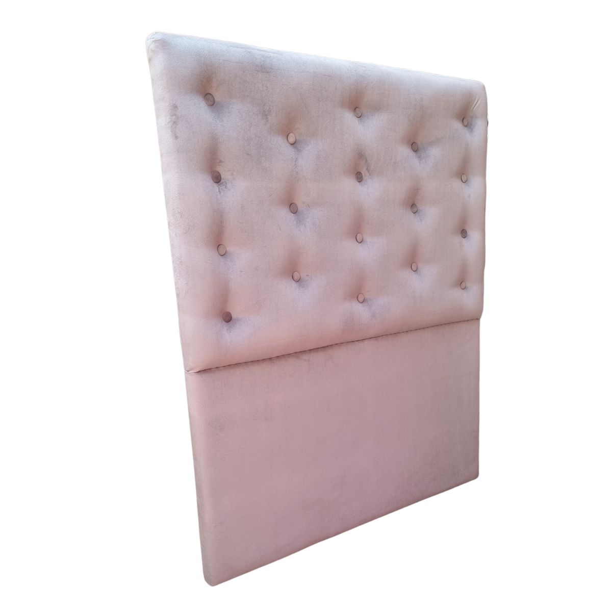 GENERICO - Respaldo 1 Plaza Gris Felpa Botón a piso Muebles Rimar