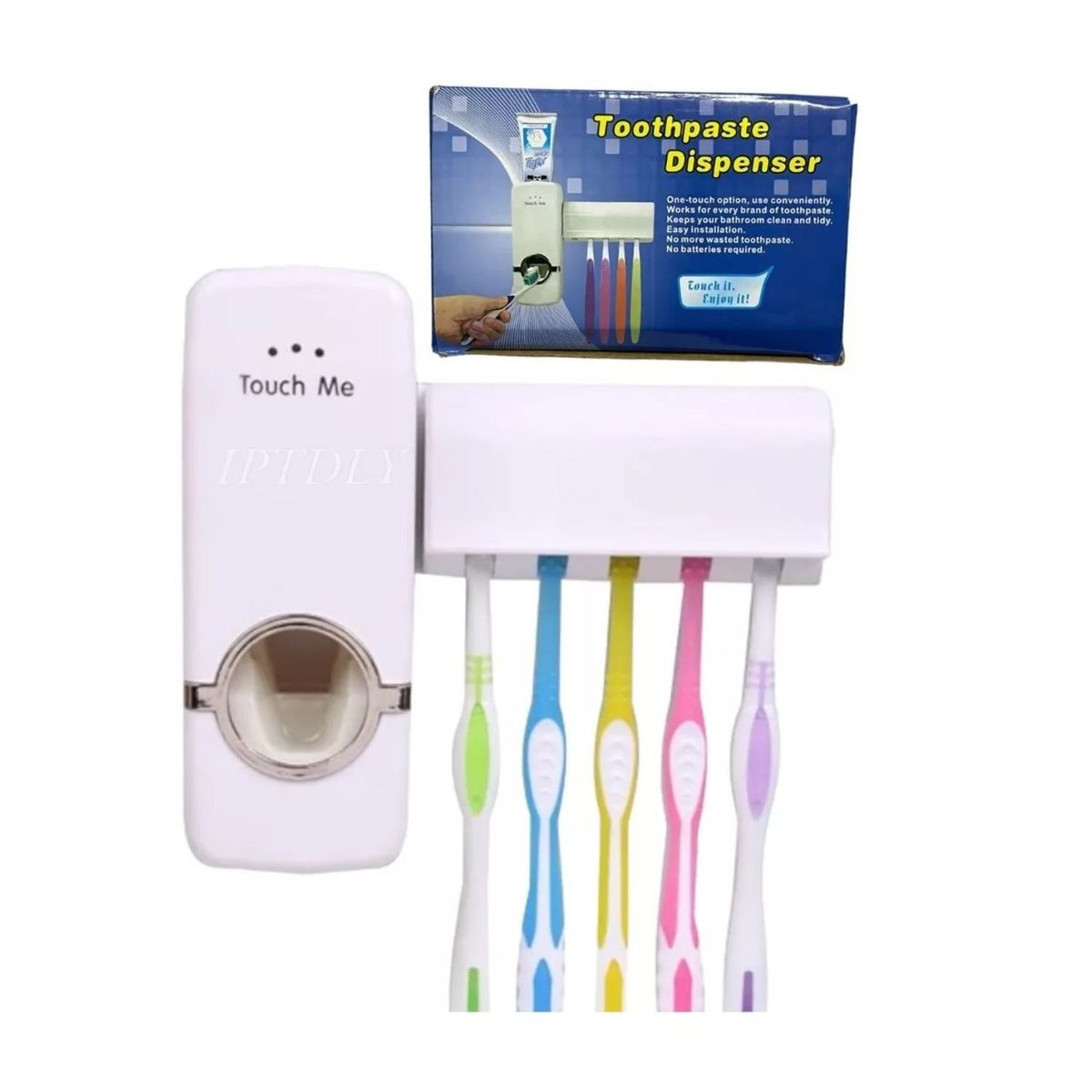 GENERICO - Dispensador Automático De Pasta De Dientes Con Porta Cepillo.