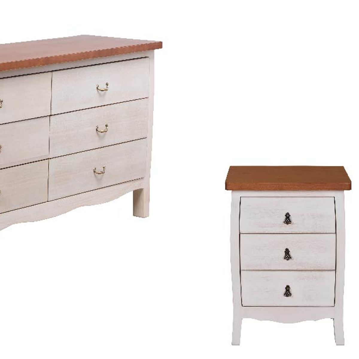 MUEBLES NATIVA - Combo Cómoda Catalina + 2 Veladores Catalina