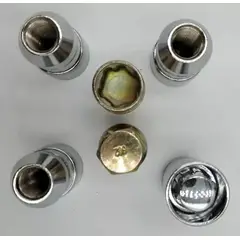 GENERICO - Juego 4 tuercas de seguridad con 2 llaves de acero m12x1.50