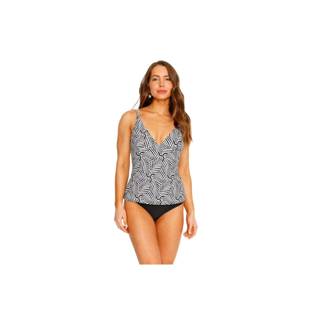 H2O WEAR - Traje de Baño Tankini Top Halter para Mujer Negro H2O WEAR