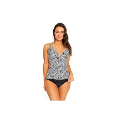 Imagen 2 del producto Traje de Baño Tankini Top Halter para Mujer Negro
