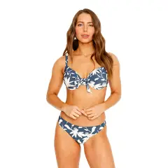 H2O WEAR - Traje de Baño Bikini Top Copas Estampado para Mujer Azul