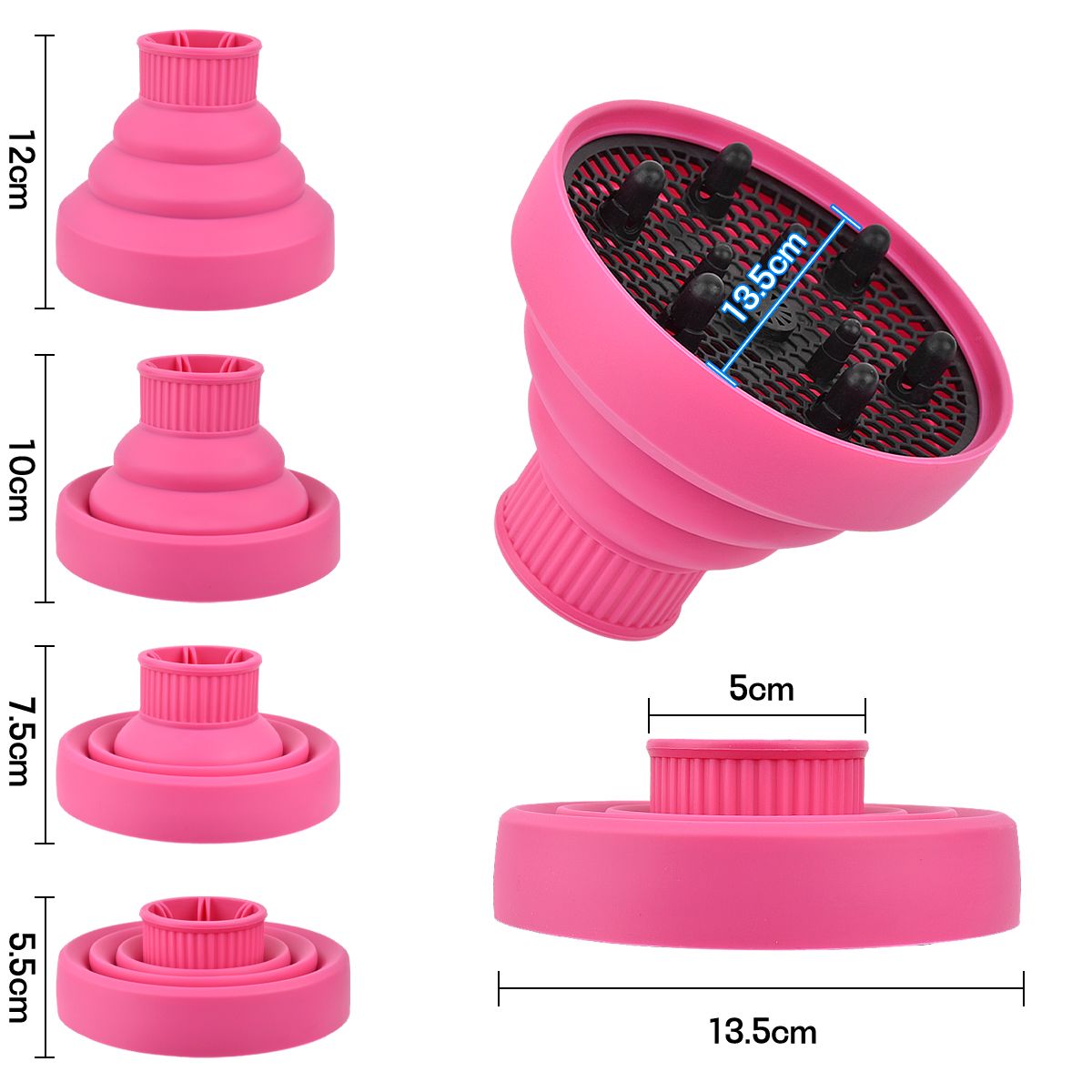 YAYKO - 2 Difusor De Secador De Pelo De Silicona Plegable