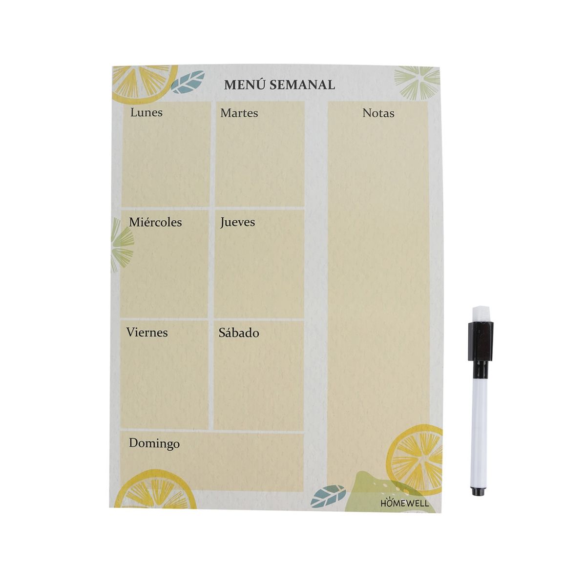 HOMEWELL - PIZARRA MAGNETICA PARA REFRIGERADOR 21*28.5CM HOMEWELL