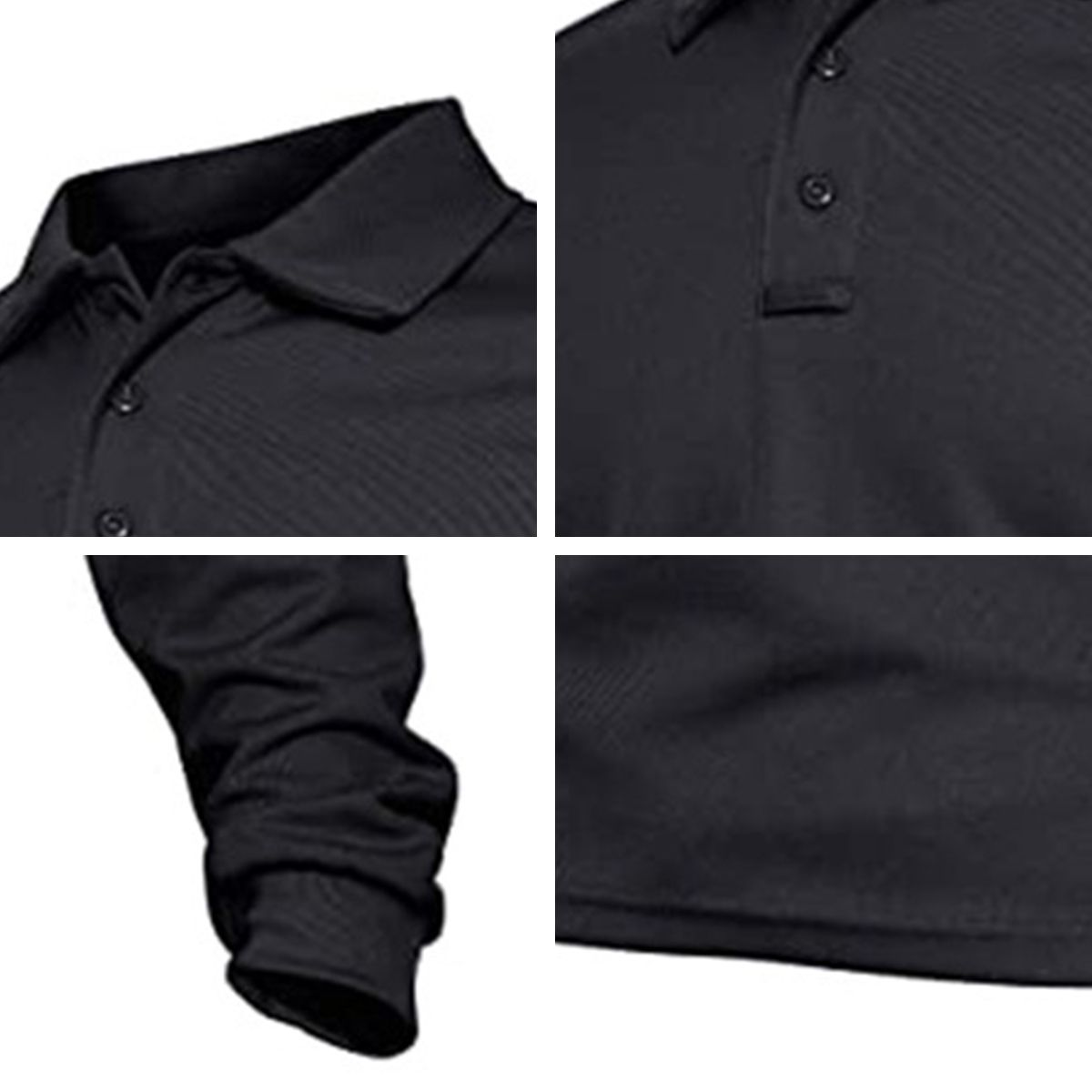 GENERICO - Polera Piqué Manga Larga Premium Textura Suave Hombre Uv