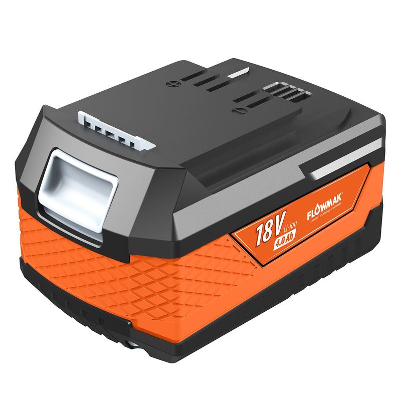 FLOWMAK - Batería Recargable 18volt 4ah Ion Litio, Marca Flowmak