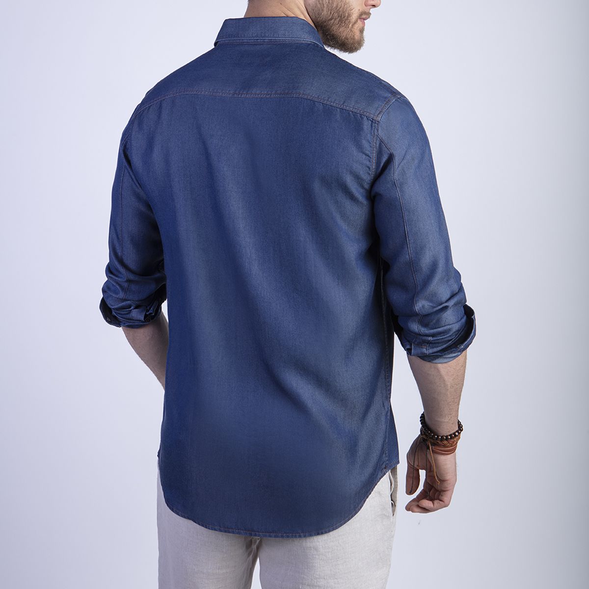 FEROUCH - Camisa Tencel Dallas Fj Azul Ferouch